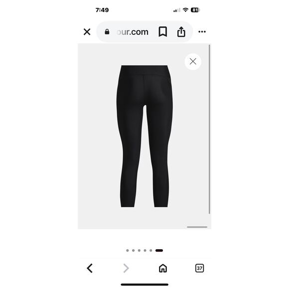 Under Armour Compression Black High Rose Ankle Leggings XS - Picture 6 of 9